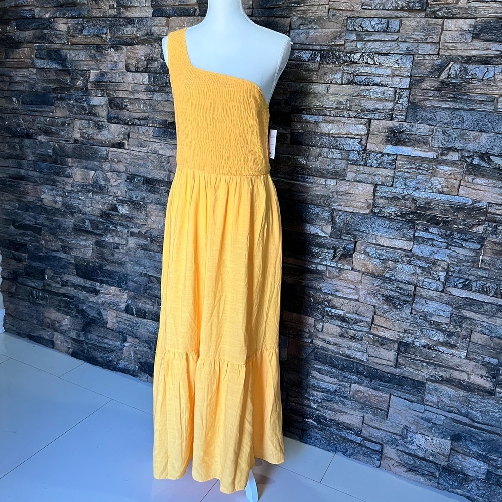 Nine West Yellow One-Shoulder Dress - Picture 6 of 14